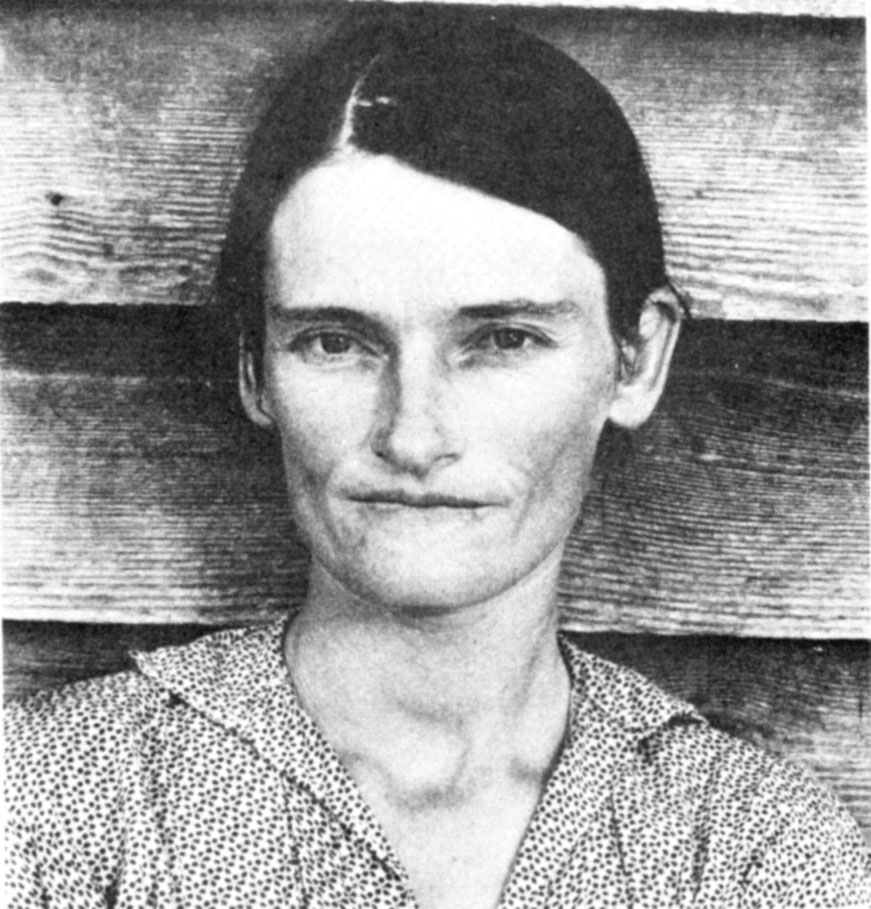 picture of depressed looking Appalachian woman from 1930s